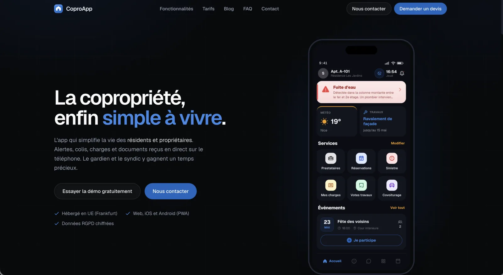 CoproApp — aperçu